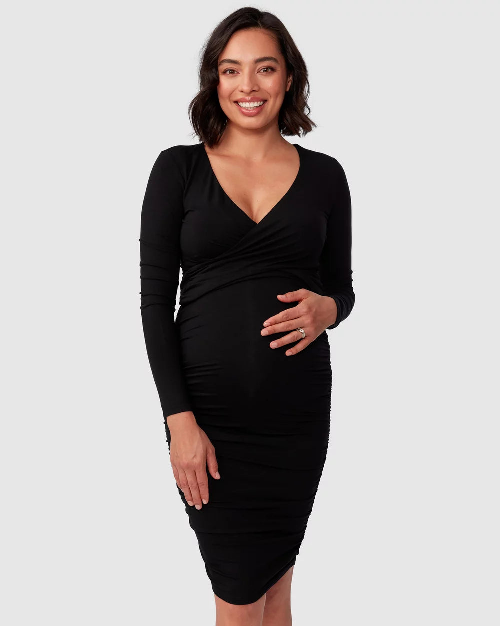 Bailey Long Sleeve Crossover Dress