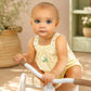 Libby Check Romper with Embroidered Straps
