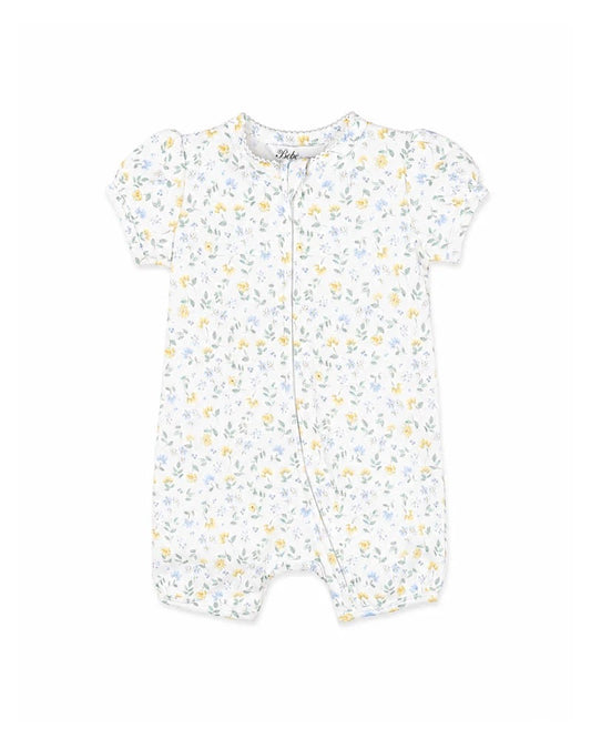 Libby Organic Short Sleeve Zip Romper