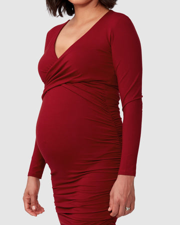 Bailey Long Sleeve Crossover Dress