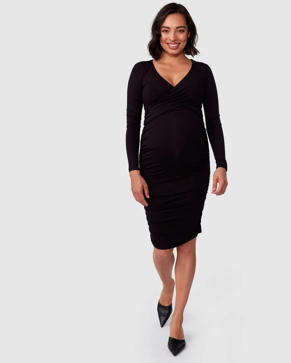 Bailey Long Sleeve Crossover Dress