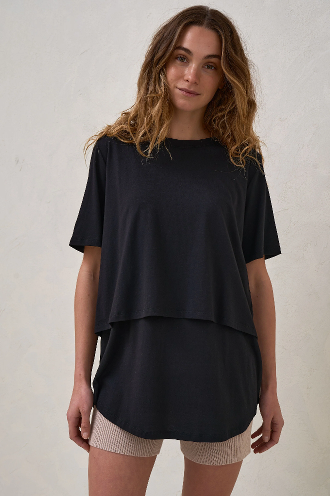 Me And You Nursing Tee Black