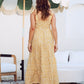 Chelsea Shirred and Ruffled Maternity Maxi Dress