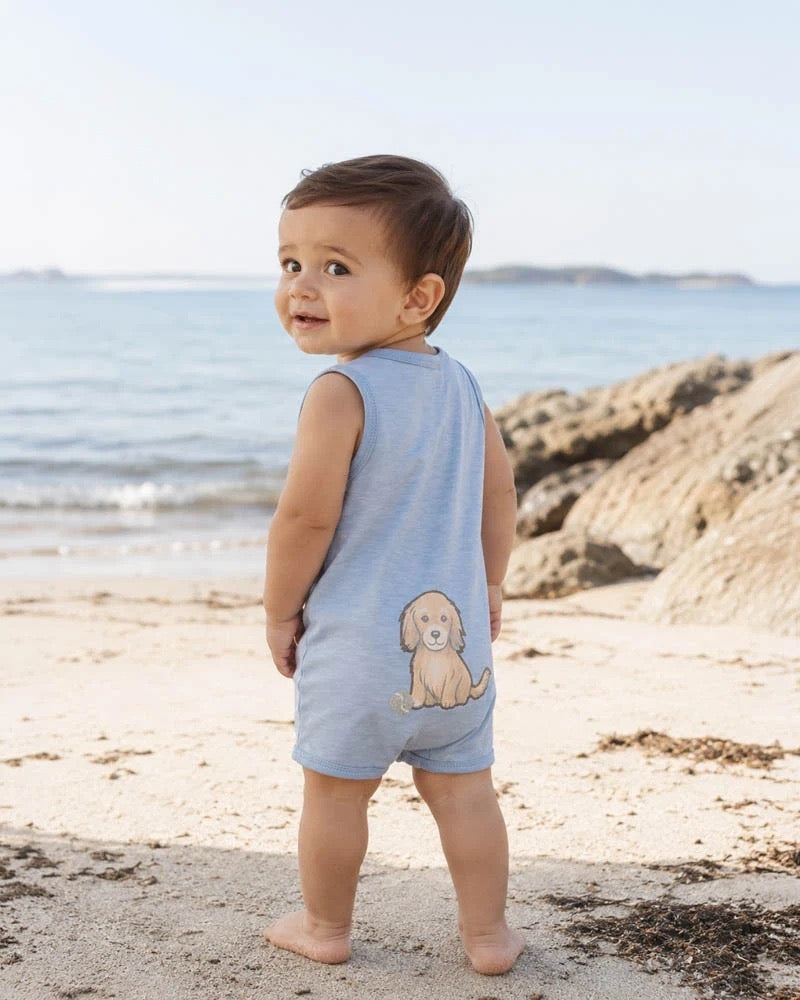 Max Print Puppy Romper Max Print