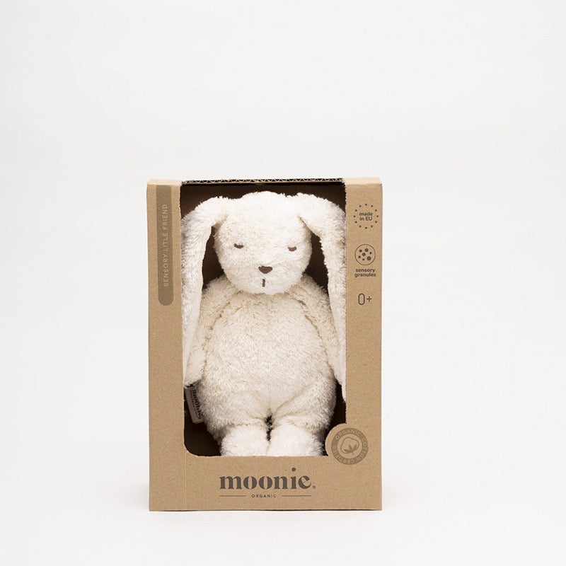 Moonie Sensory Little Bunny Polar in retail packaging