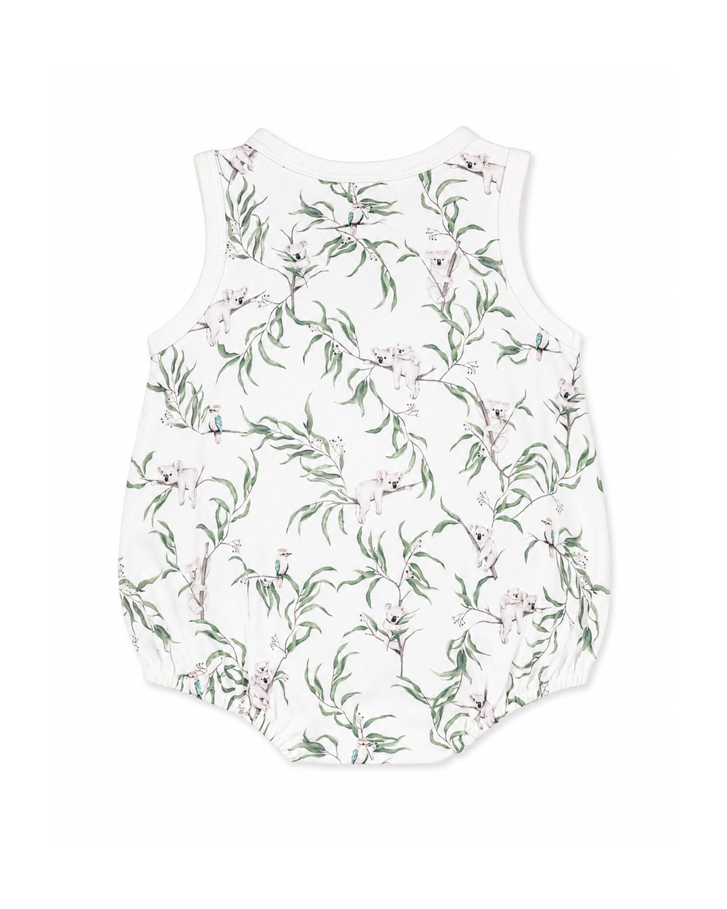 Organic Button Front Bodysuit Taylor Print - back
