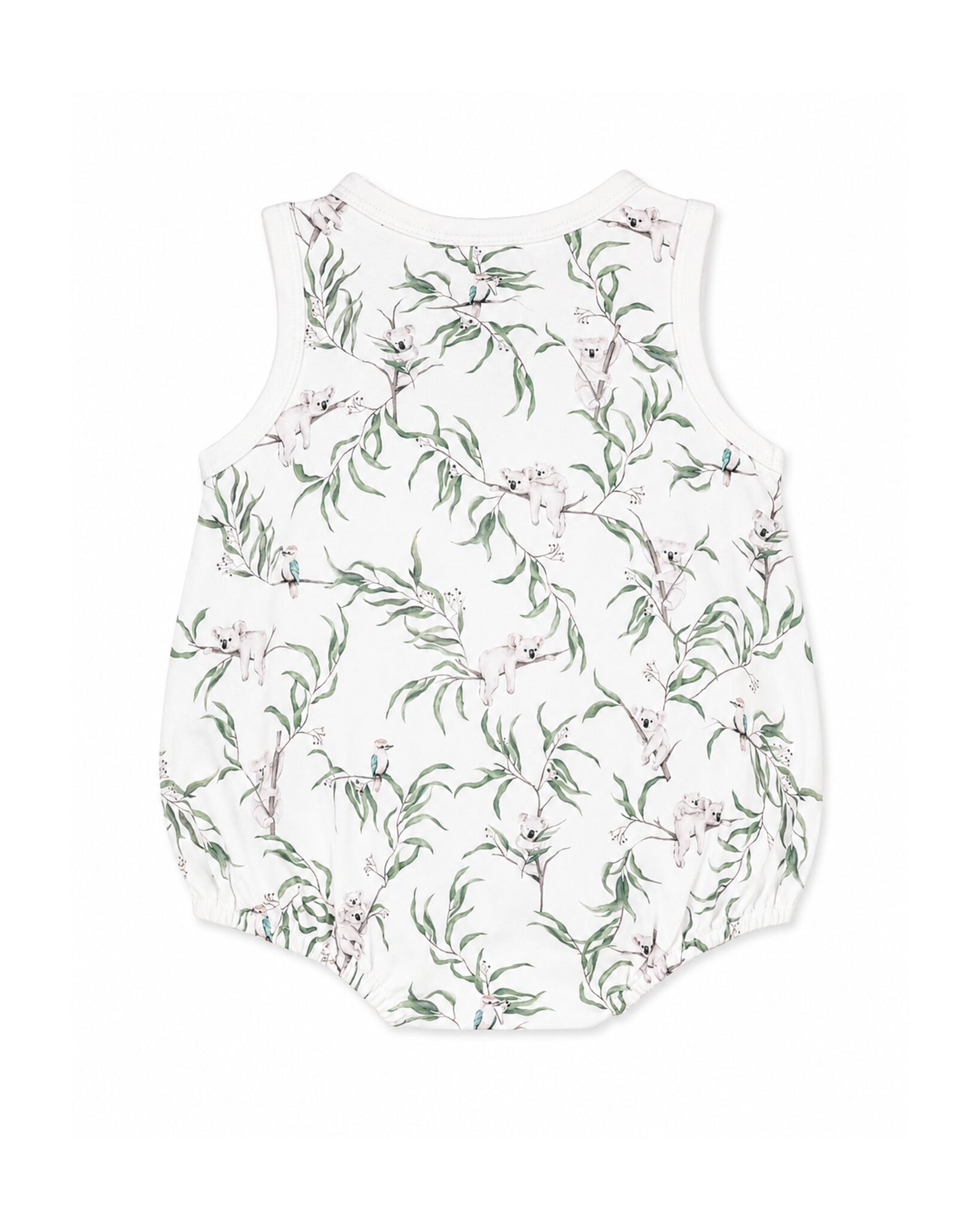 Organic Button Front Bodysuit Taylor Print - back