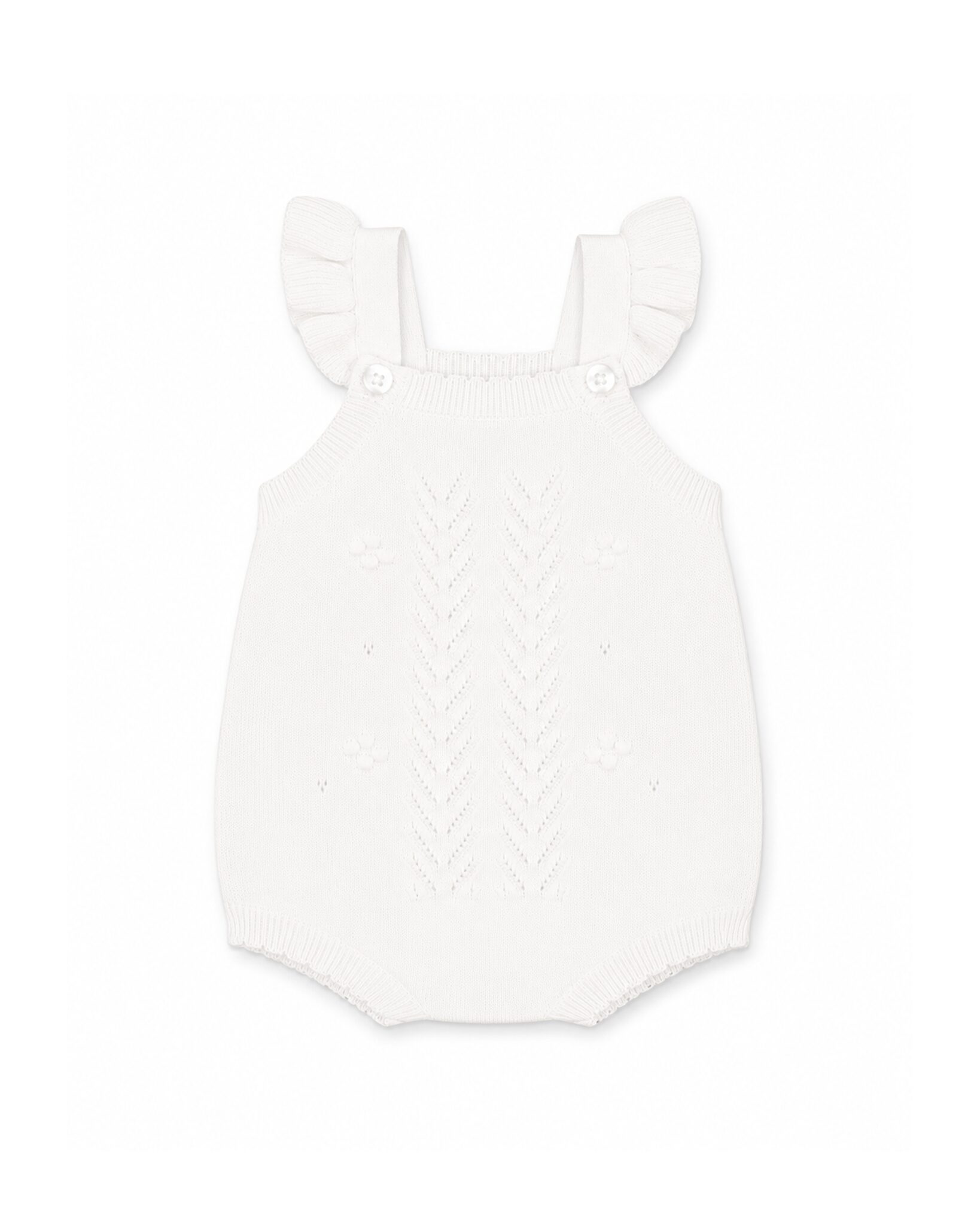 Organic Cloud Bobble Knit Bodysuit Cloud - front