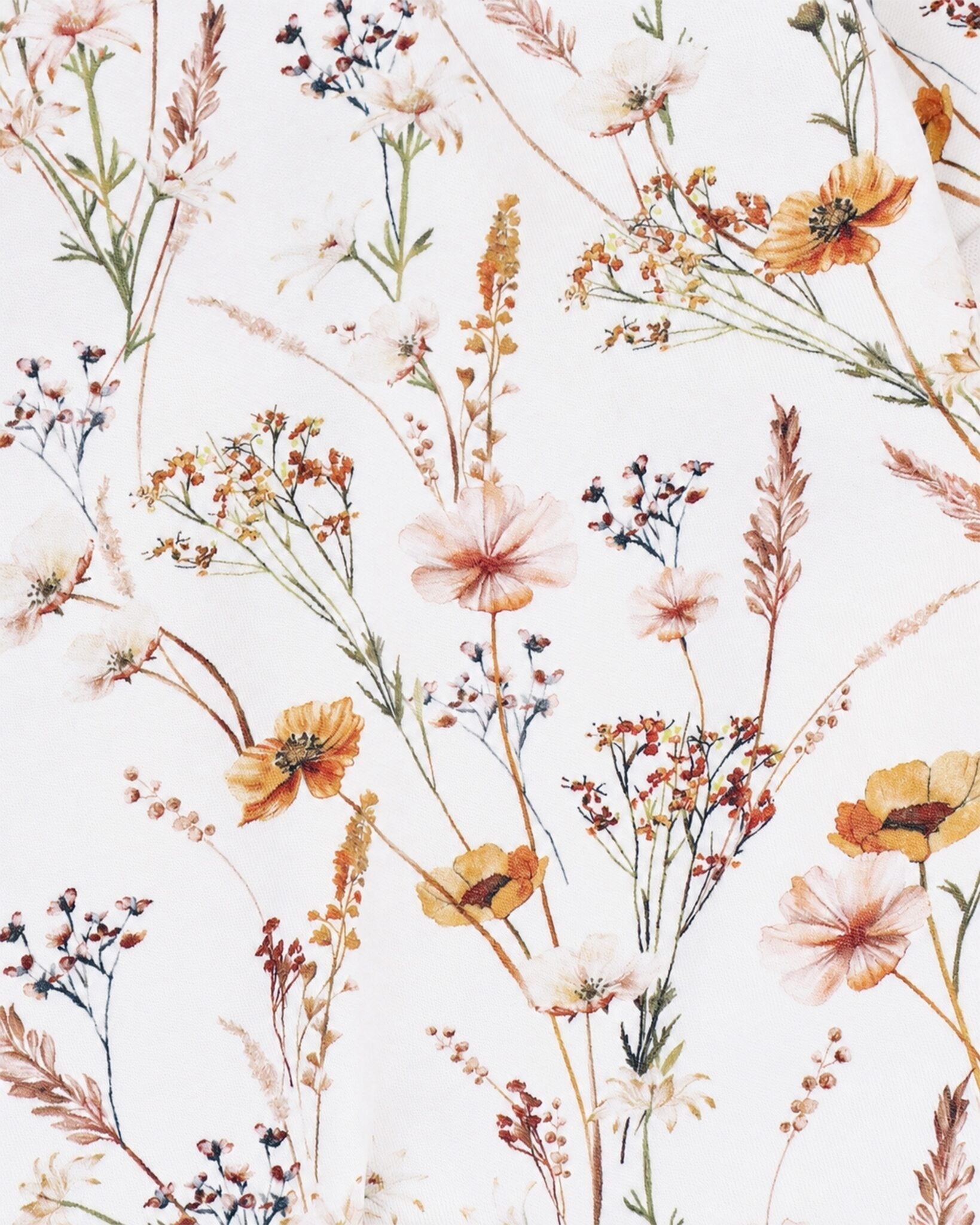 Organic Floral SS Zip Romper Taylor Floral Print - detail
