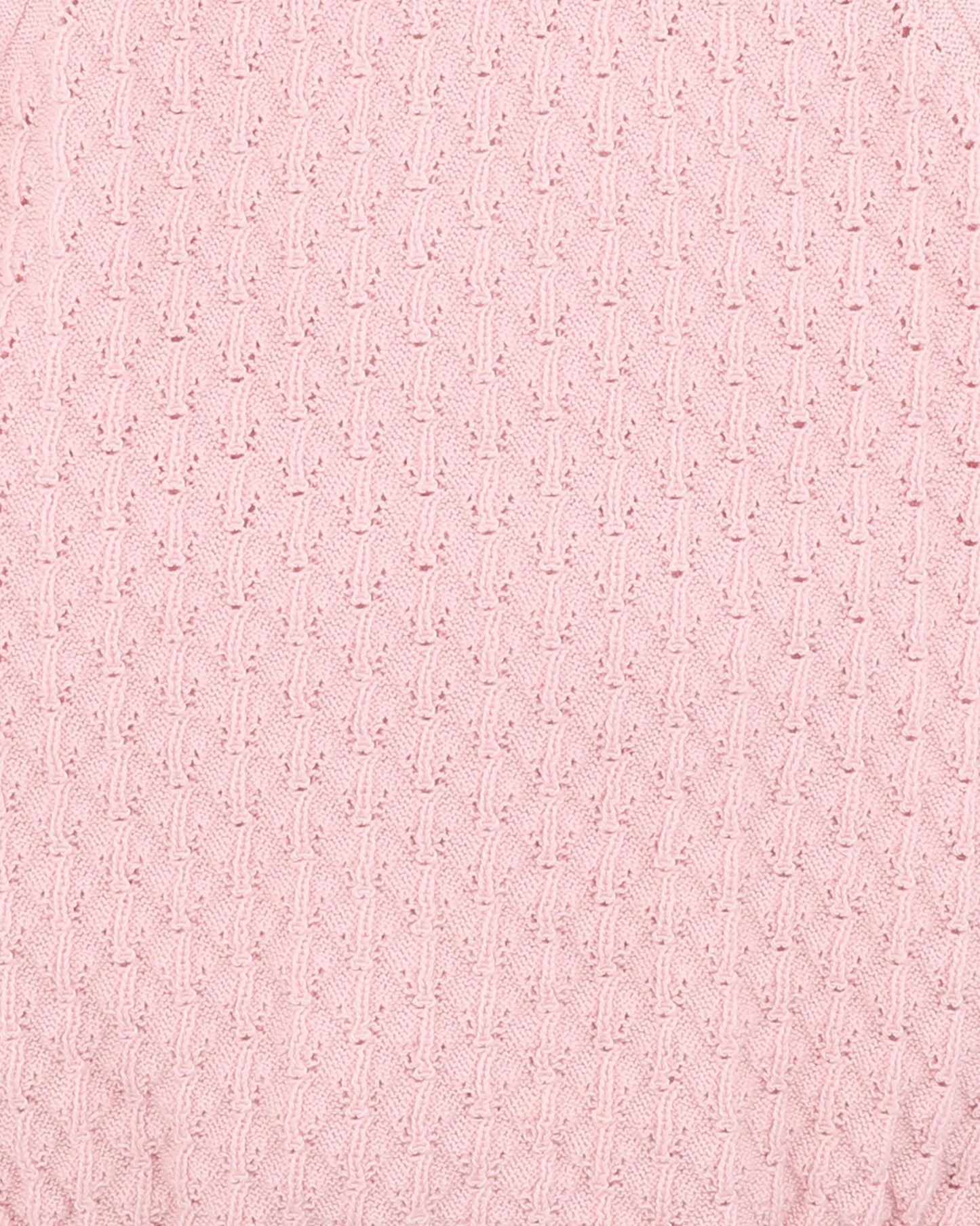 Organic Knit Pointelle Bodysuit Pale Pink - detail