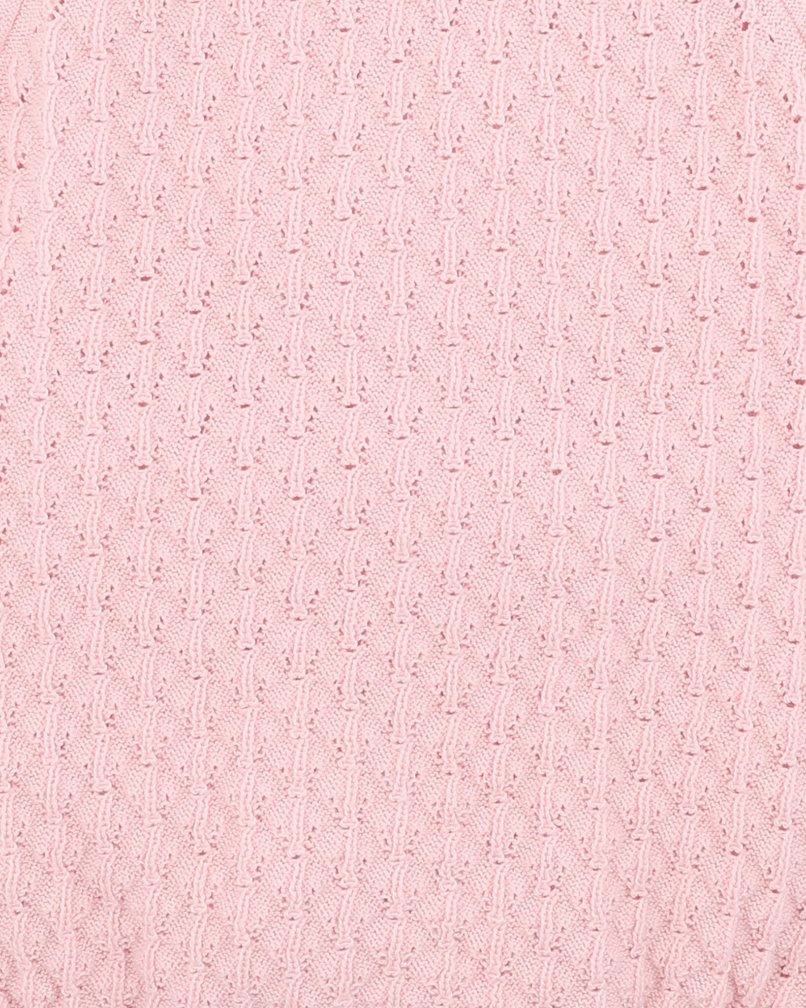 Organic Knit Pointelle Bodysuit Pale Pink - detail
