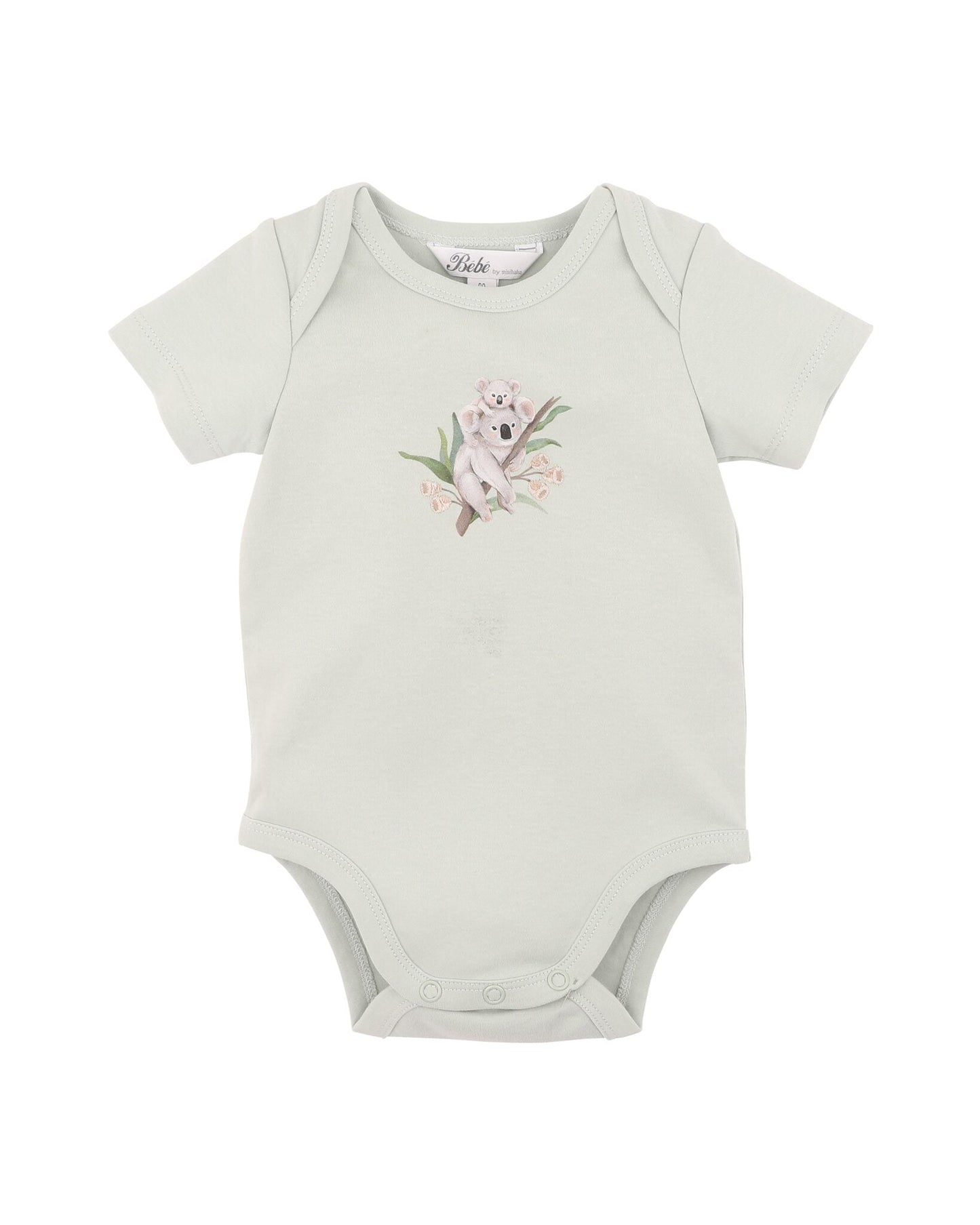 Organic Koala Bodysuit Sage - front
