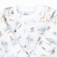 Organic LS Zipsuit Brady Print - detail