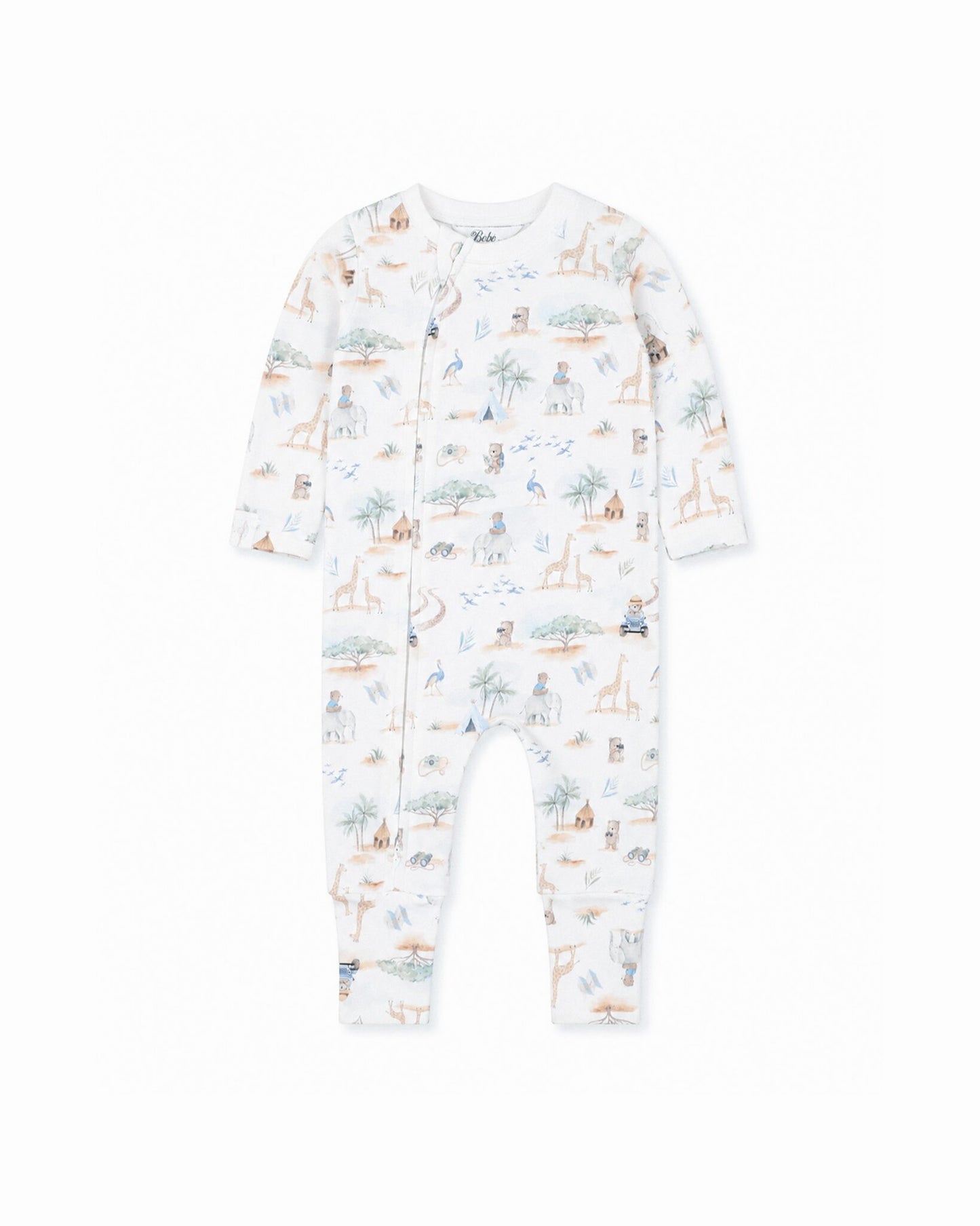 Organic LS Zipsuit Brady Print - front