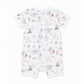 Organic SS Zip Romper Brady Print - back