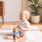 Organic SS Zip Romper Brady Print - lifestyle