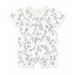 Organic SS Zip Romper Taylor Print - front