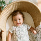 Organic SS Zip Romper Taylor Print - lifestyle 2