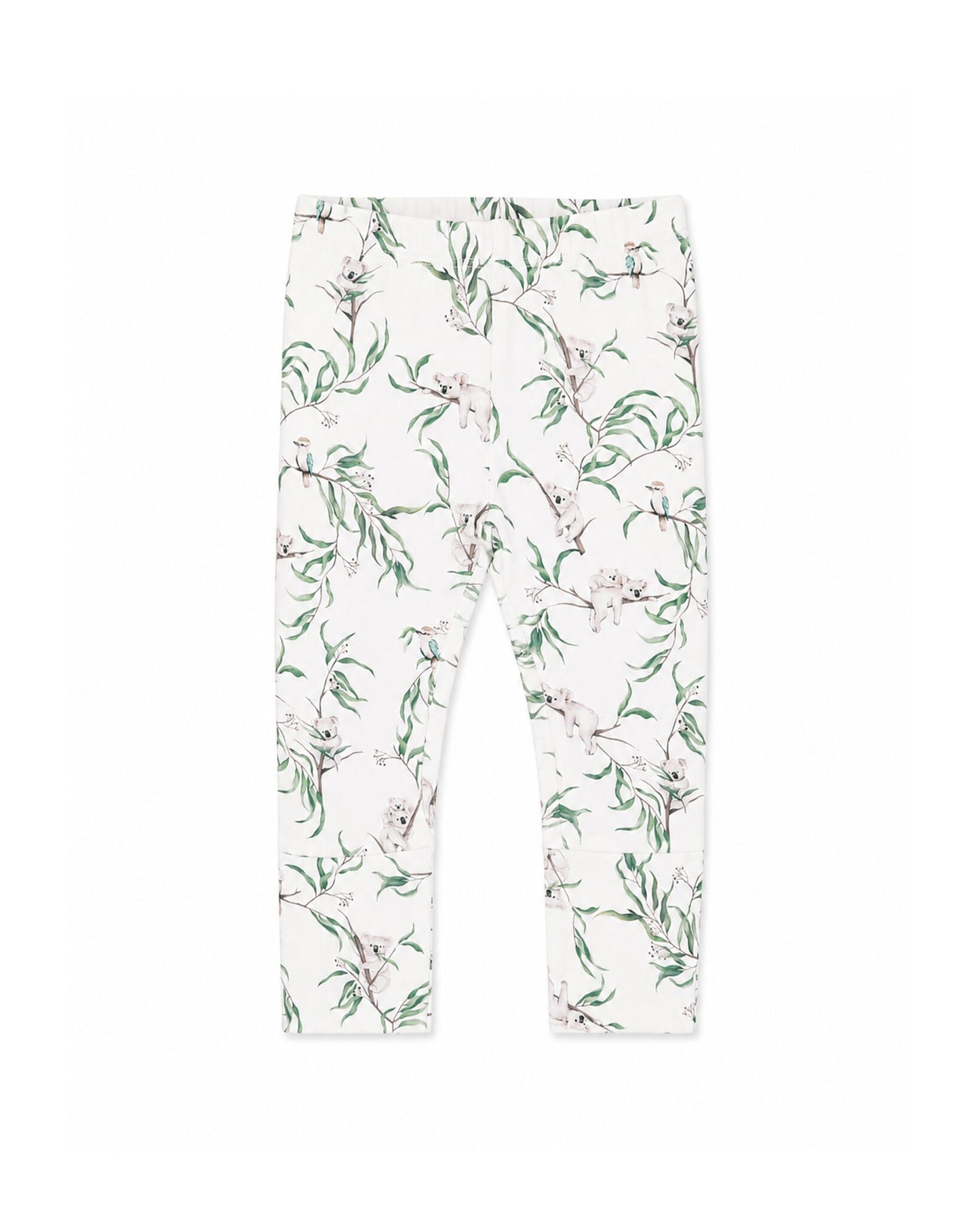Organic Turn Back Feet Leggings Taylor Print - front