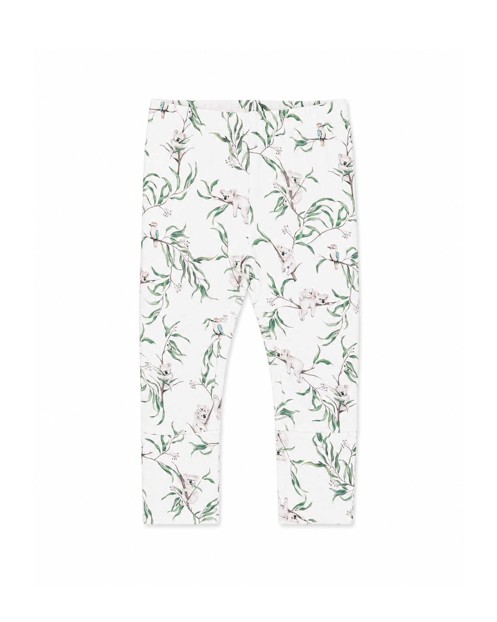Organic Turn Back Feet Leggings Taylor Print - front