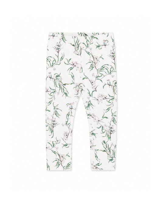 Organic Turn Back Feet Leggings Taylor Print - front