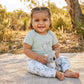 Organic Turn Back Feet Leggings Taylor Print - lifestyle