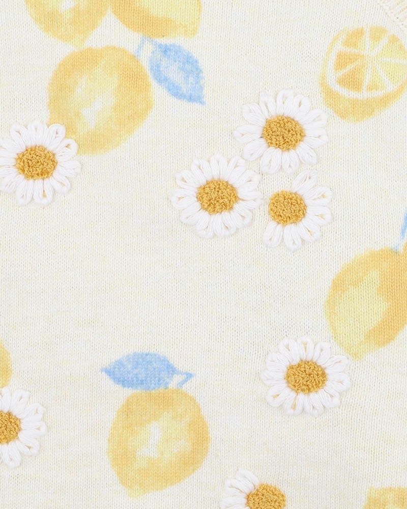 Piccolina Organic Lemon Bodysuit Lemon Drop
