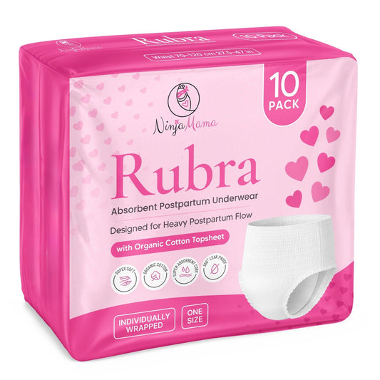 Rubra Absorbent Postpartum Underwear 10 pack