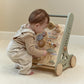 Child playing with the Little Dutch Safari Friends Wooden Baby Activity Walker