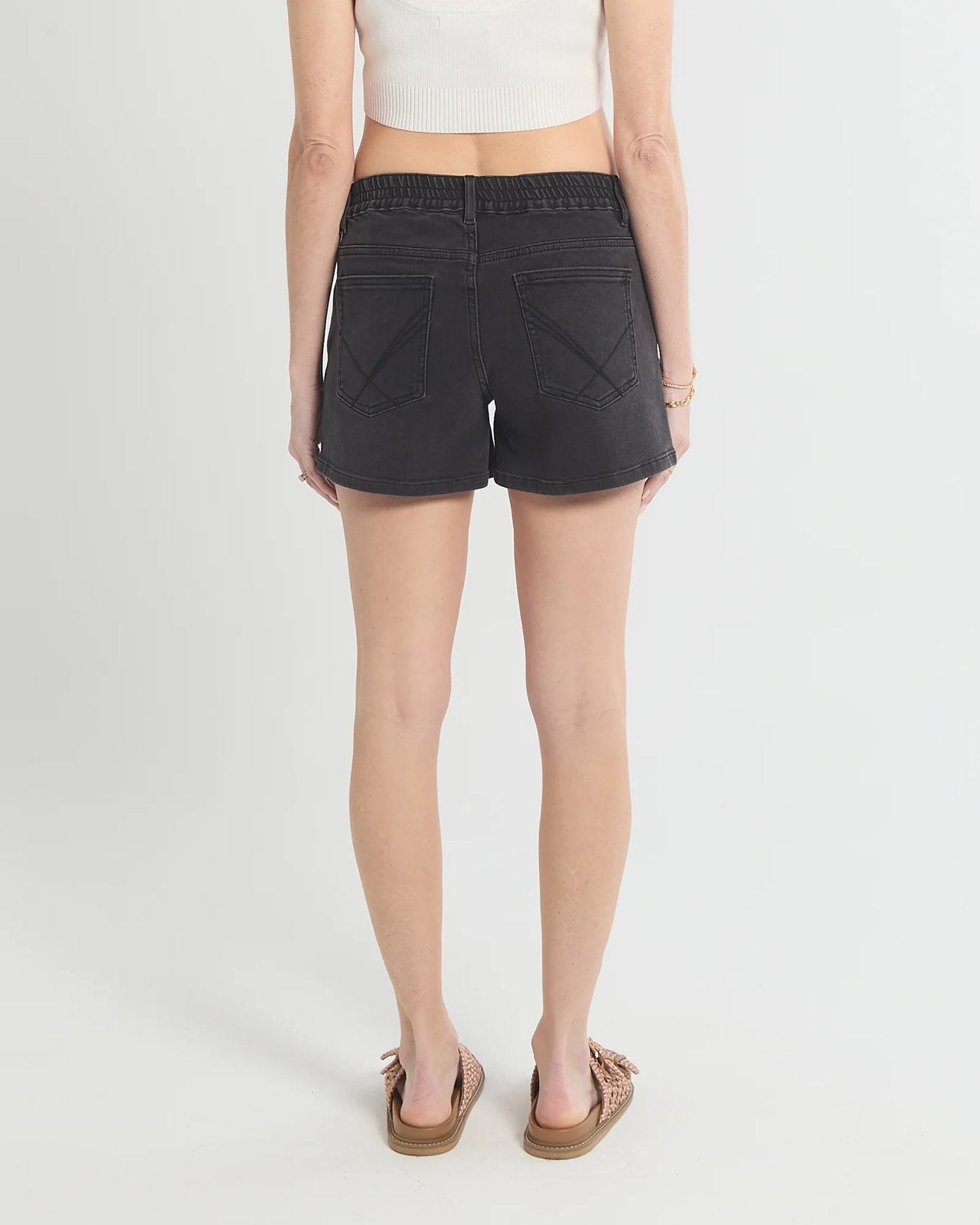 Heaven Denim Maternity Shorts Black