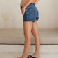 Heaven Denim Maternity Shorts Dark Blue