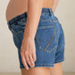 Heaven Denim Maternity Shorts Dark Blue