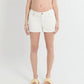 Heaven Denim Maternity Shorts White