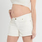 Heaven Denim Maternity Shorts White