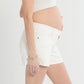 Heaven Denim Maternity Shorts White