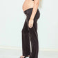 Soon Slim Straight Leg Jeans Black side view showing Mid-Belly waistband