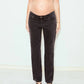 Soon Slim Straight Leg Jeans Black Mid-Belly waistband detail