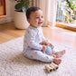 Stripe Organic LS Zipsuit Brady Stripe - lifestyle