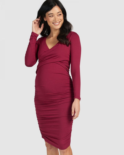 Bailey Long Sleeve Crossover Dress