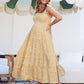 Chelsea Shirred and Ruffled Maternity Maxi Dress