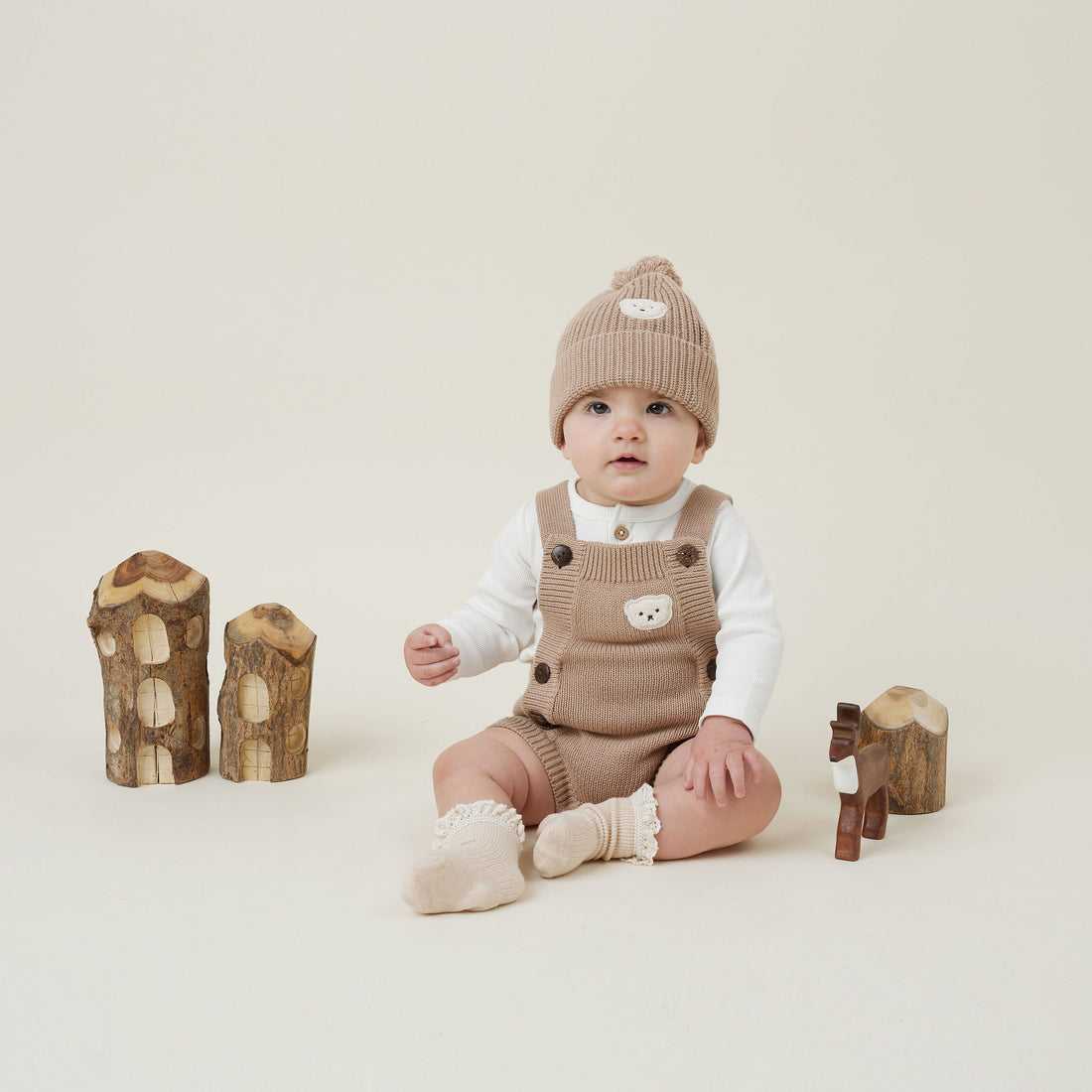 Little Bear Knit Romper