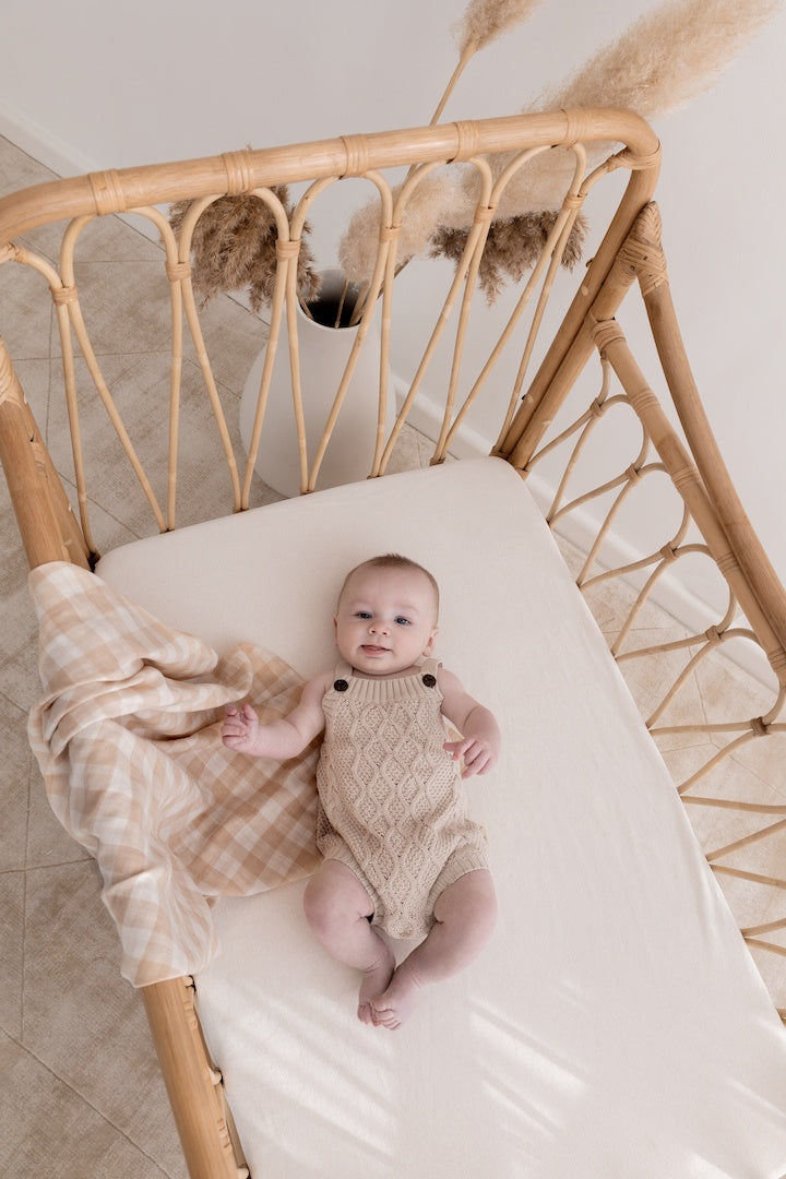 Natural Cable Knit Romper