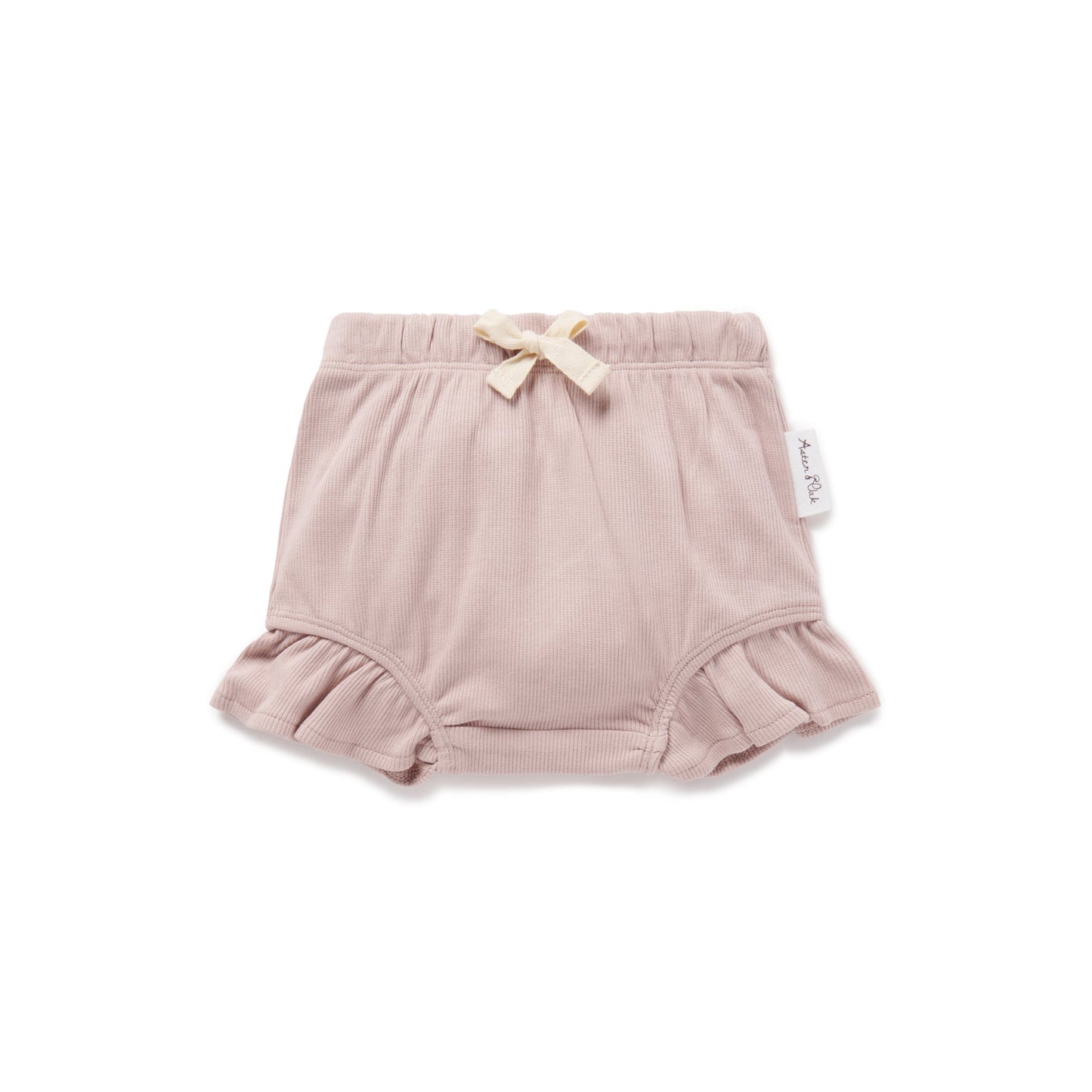 Mauve Rib Ruffle Bloomers