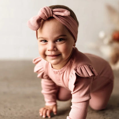 Snuggle Hunny Baby Topknot Headband Ribbed