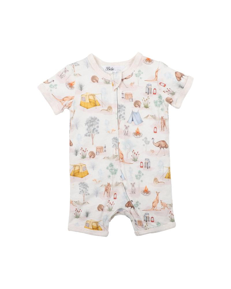 Atticus Zip Romper Short Sleeve