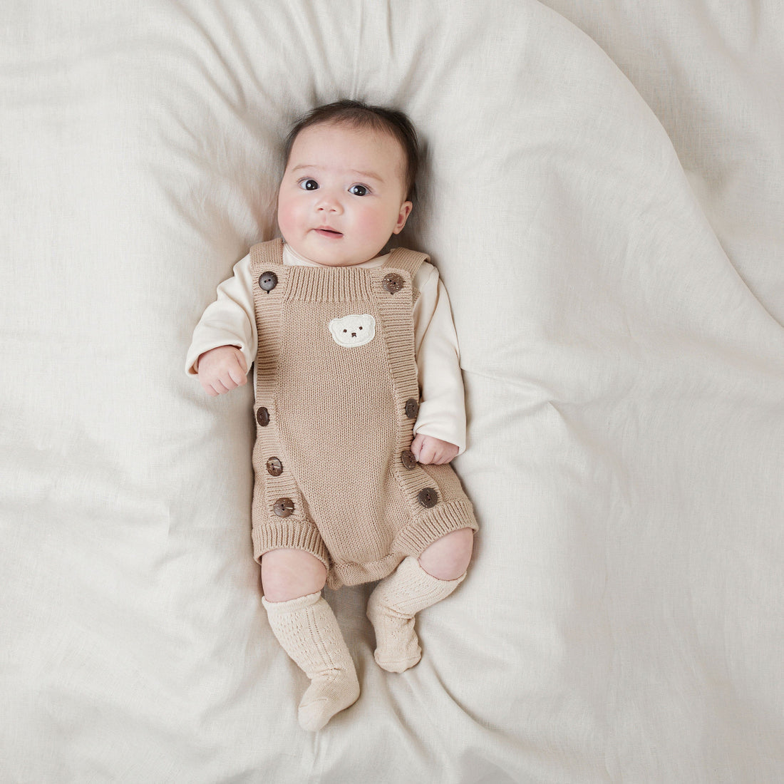 Little Bear Knit Romper