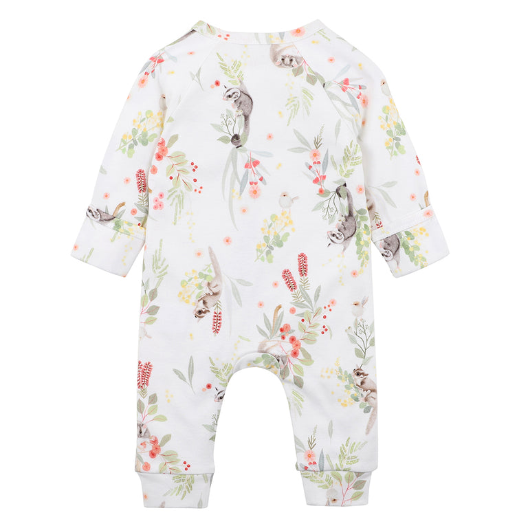 Possum Long Sleeve  Zip Romper Prem - Toddler