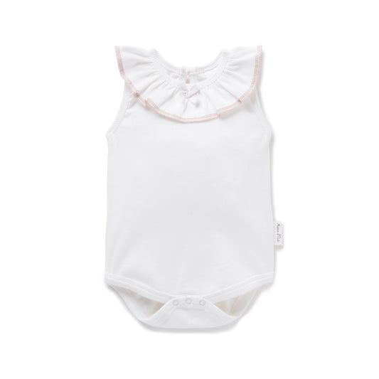 Cloud Rib Ruffle Bodysuit