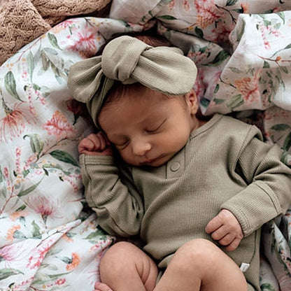 Snuggle Hunny Baby Topknot Headband Ribbed