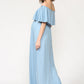 Hello Miz Ruffle Off Shoulder Maxi Maternity Dress